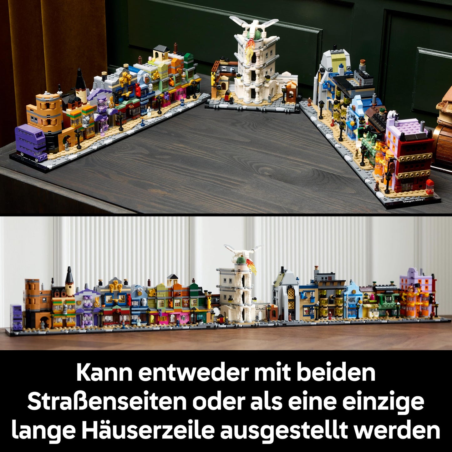 LEGO Harry Potter The Magic Shops of Diagon Alley - Miniature Street to Display - 12 Collectible Microfigures Including Harry Potter, Draco Malfoy, Hermione Granger - Gift for Adults 76444