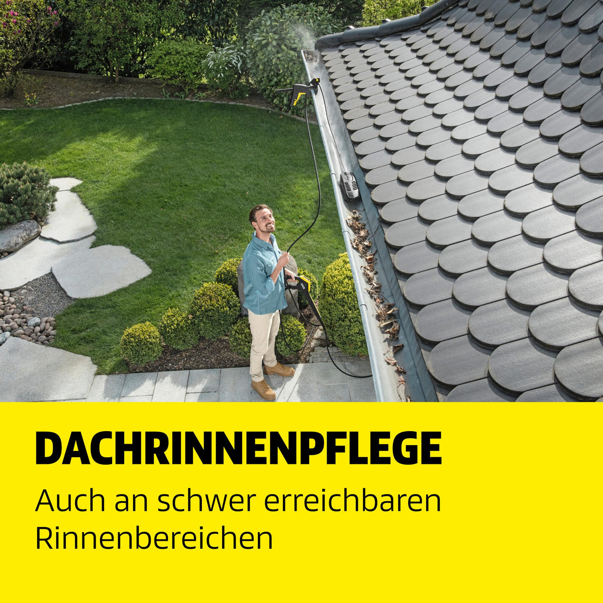 Kärcher Gutter and Pipe Cleaning Set PC 20 (20 m), Manual, Single Bed, Black - 2.642-240.0