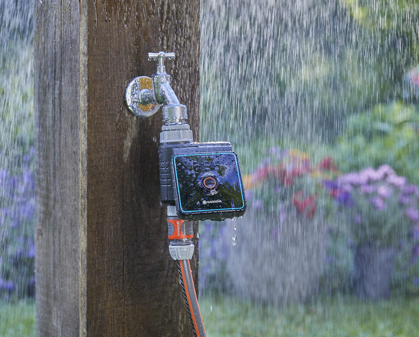 Gardena irrigation control with Bluetooth app: Automatic irrigation for garden and balcony, configurable via app, irrigation cycles in 3 schedules, 10 m range (01889-20)