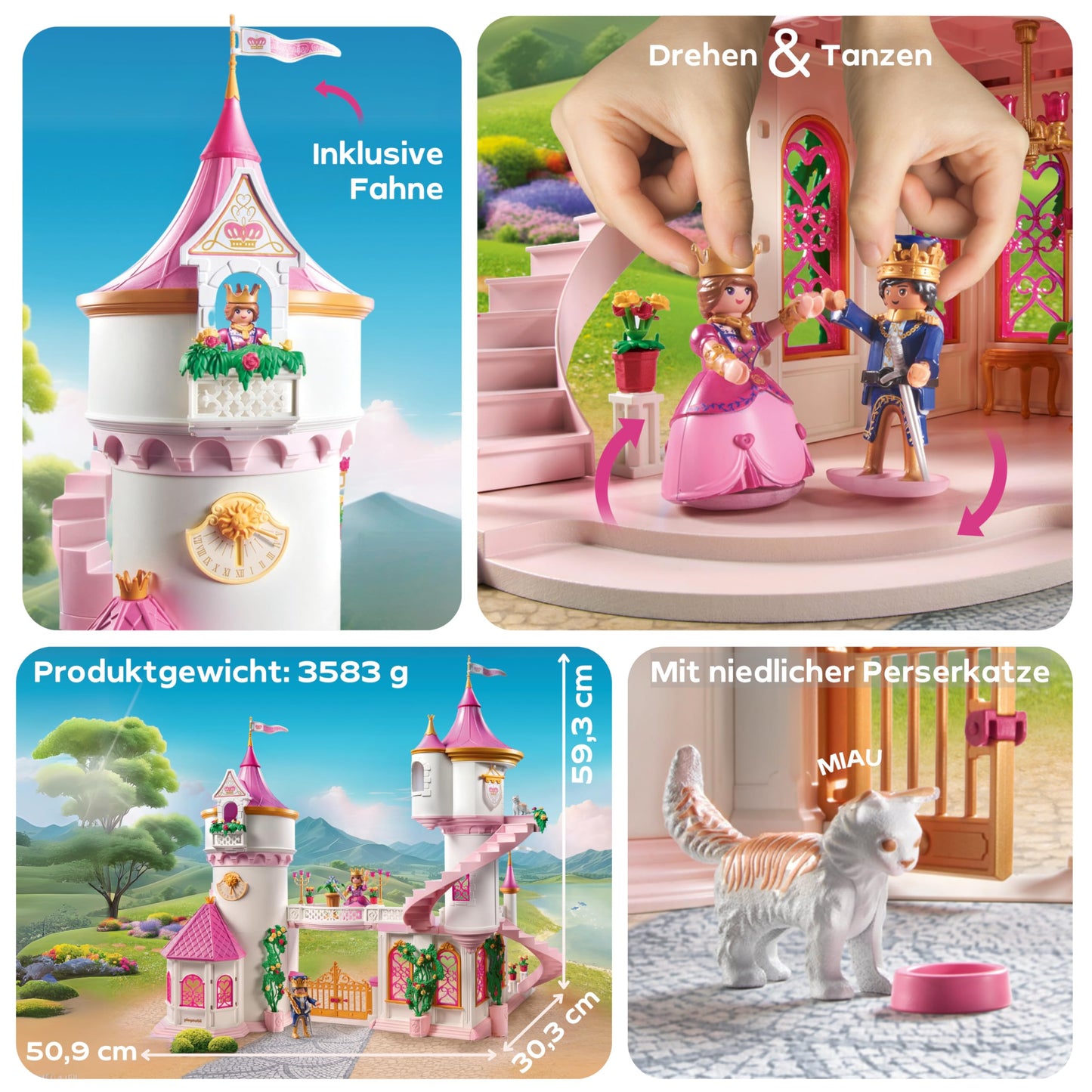 PLAYMOBIL | Princess Magic | Princess castle with royal couple | Princess toys | Castle Playset | Fairytale toys for children aged 4 and up | 71845