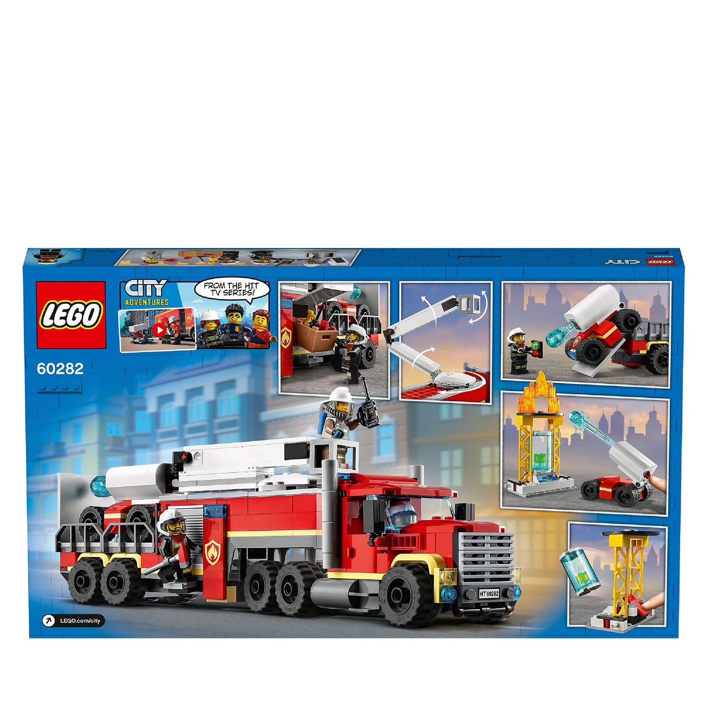 LEGO 60282 City Mobile Fire Department Operations Center with Toy Fire Engine, Fire Station for Boys and Girls Ages 6 and Up, Gift Set