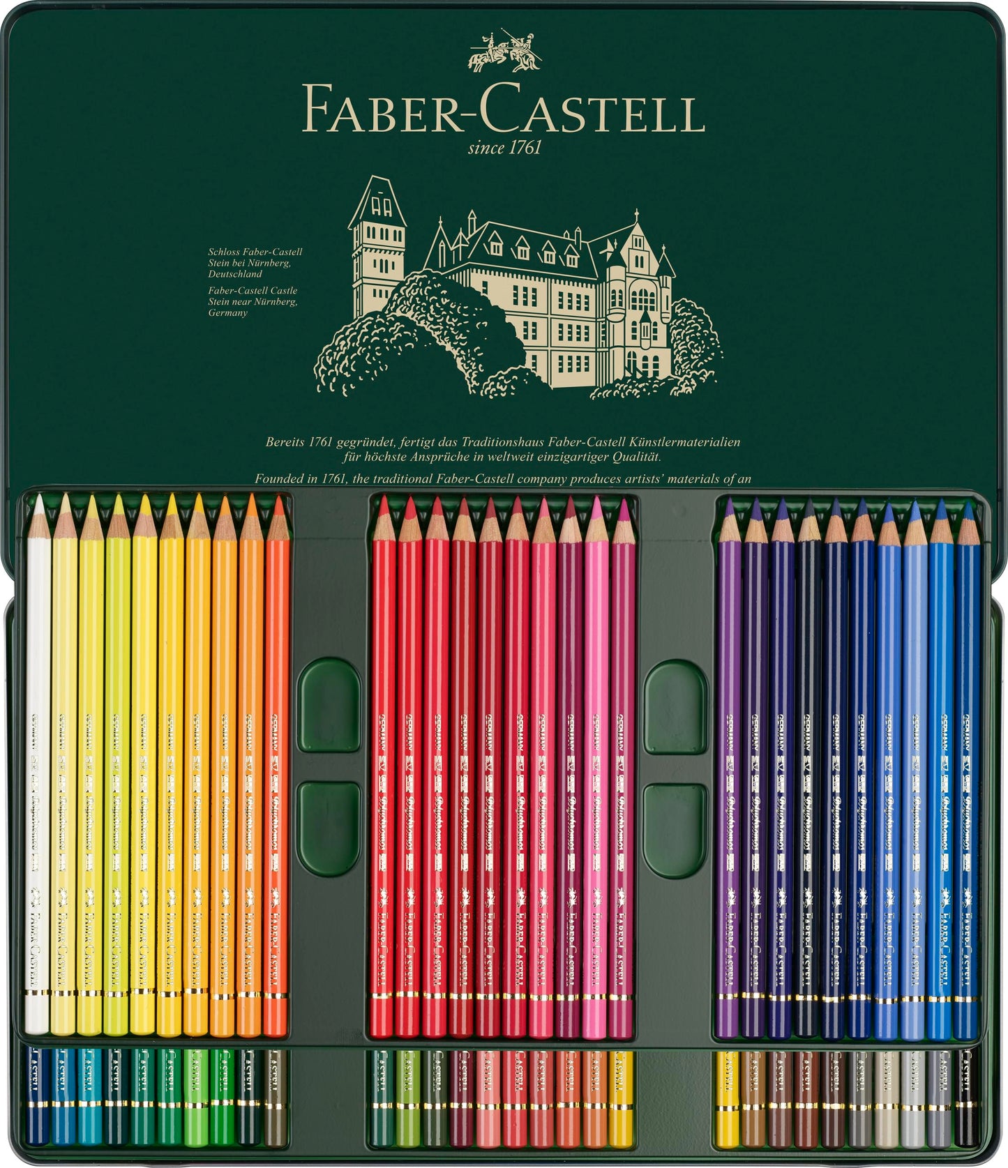 Faber-Castell - Polychromos colored pencils set 60 colors metal case - 110060