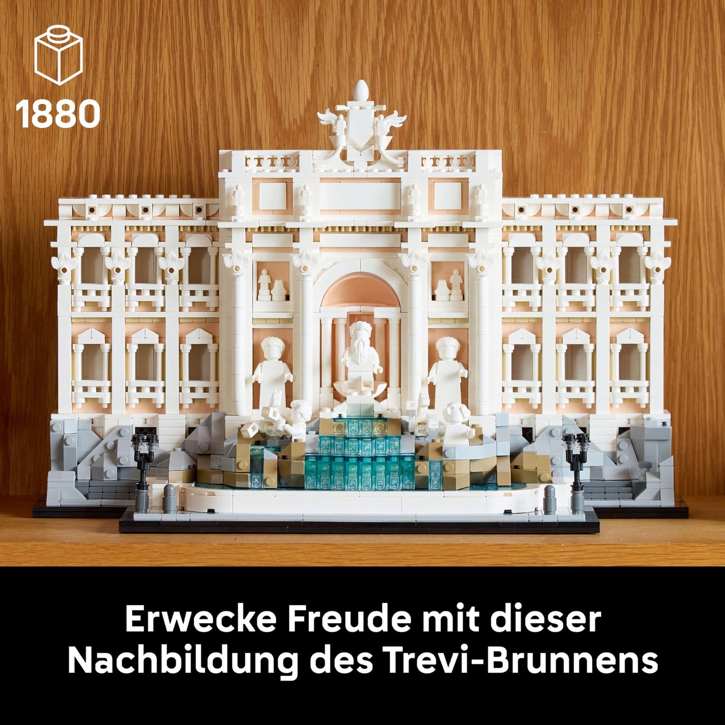 LEGO Architecture Trevi Fountain - Model of a Rome Landmark with Minifigures Sculptures - Collectible for the Office and Living Room - Gift for Adults and Architecture Lovers 21062