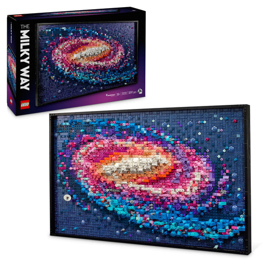 LEGO Art The Milky Way Galaxy Wall Decor Gift for Space and Astronomy Fans Building Set for Adults Creative Activity Solar System and Constellations Wall Art for Living Room 31212