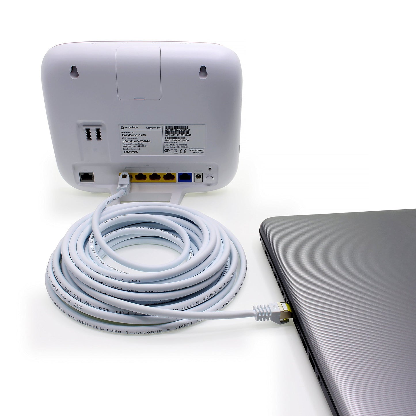 1aTTack.de Cat.7 network cable 5m 5 colors 5 pieces Cat7 Ethernet cable network LAN cable raw cable 10 Gb s SFTP PIMF LSZH set patch cable with Rj 45 plug Cat.6a - 4251073616100
