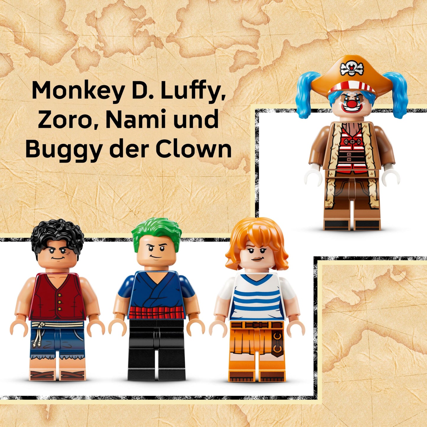 LEGO ONE PIECE Buggy the Clown circus tent - interactive toy with 4 minifigures - Luffy, Nami & Zoro and 2 profiles - creative gift for boys, girls and fans aged 8 and over - 75637