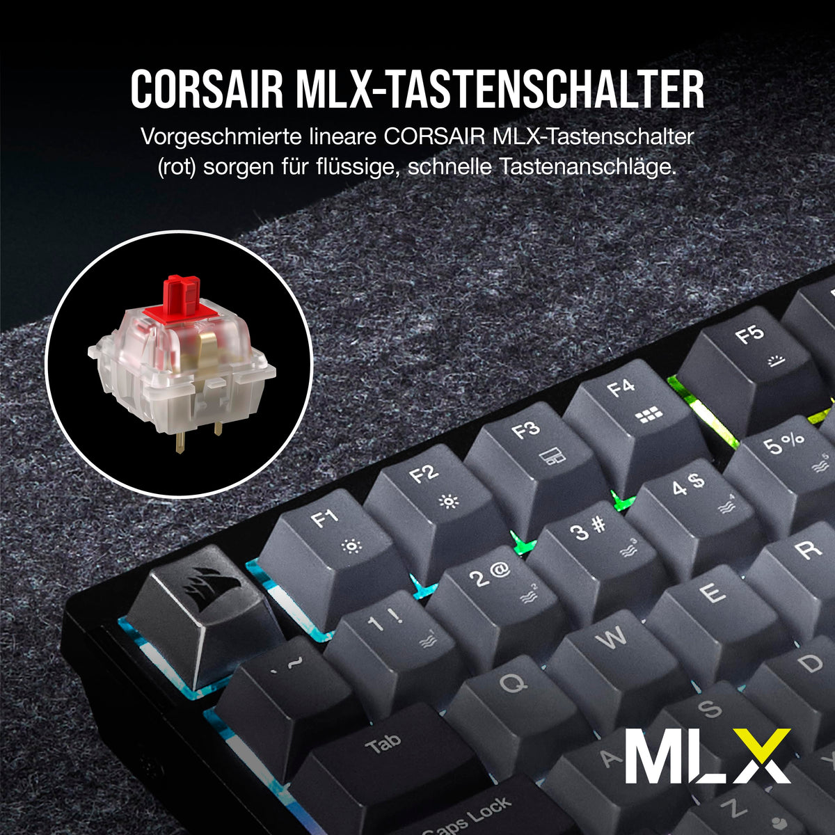 CORSAIR K65 Plus Wireless 75% RGB tastatur mecanică de gaming - CH-91D401L-DE