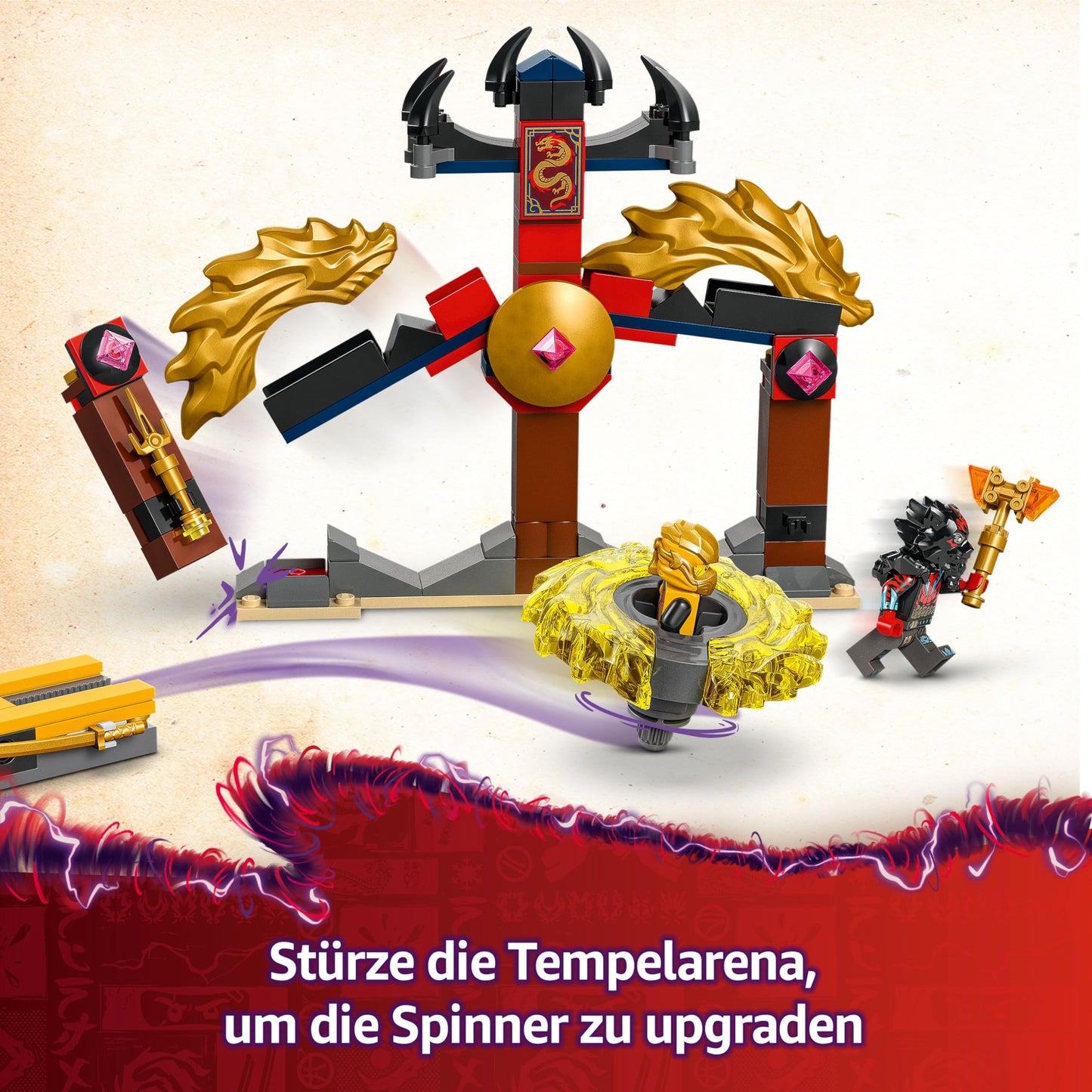 LEGO NINJAGO Dragon Spinjitzu Battle Pack with 2 minifigures - Ninja toy with spinner for boys and girls aged 6 and up - Gift idea for fans of the TV series Rise of the Dragons 71826