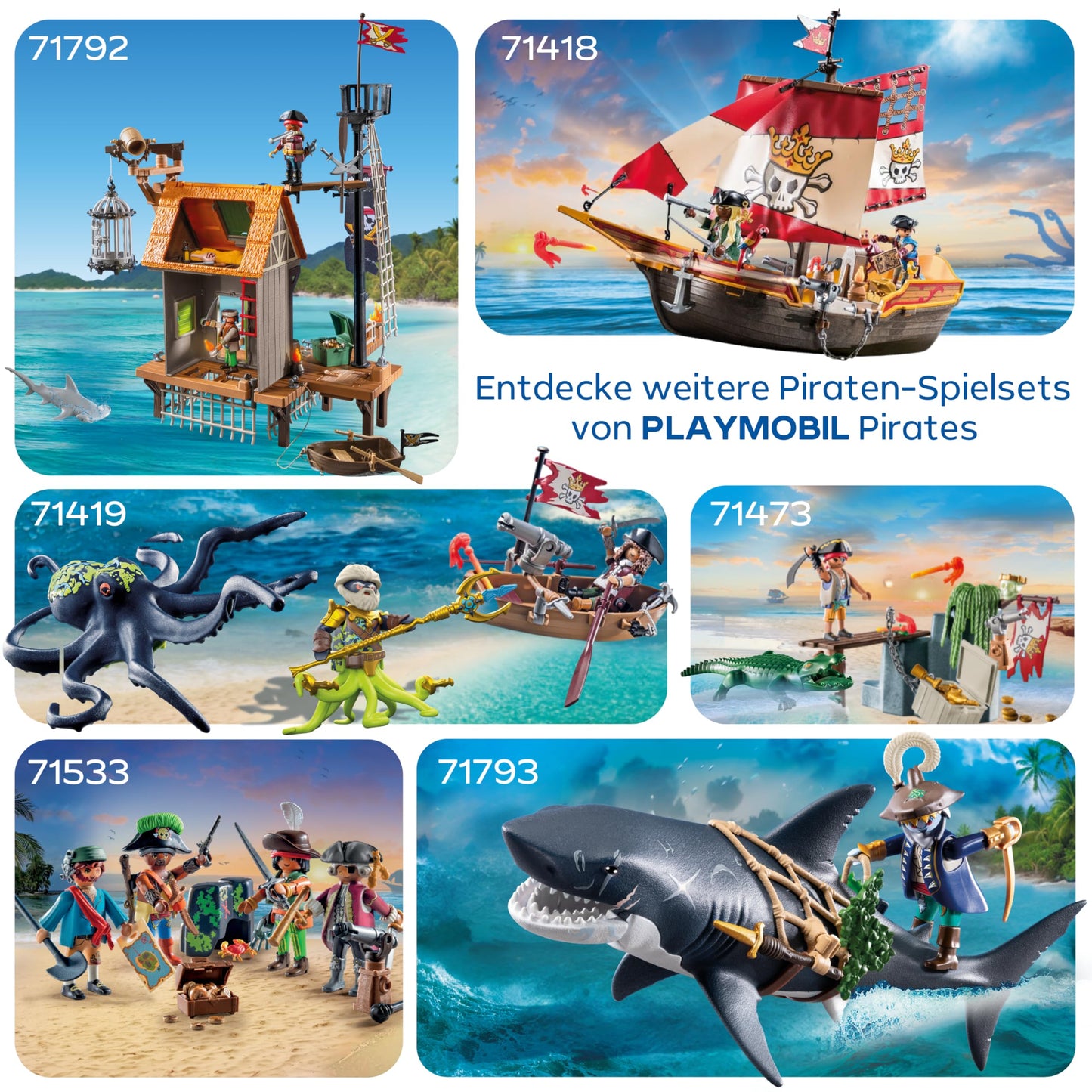 PLAYMOBIL | Pirates | Pirate harbor with pirate prison | Pirate figures | Toy Pirates | Toys for children aged 4 and over | 71792