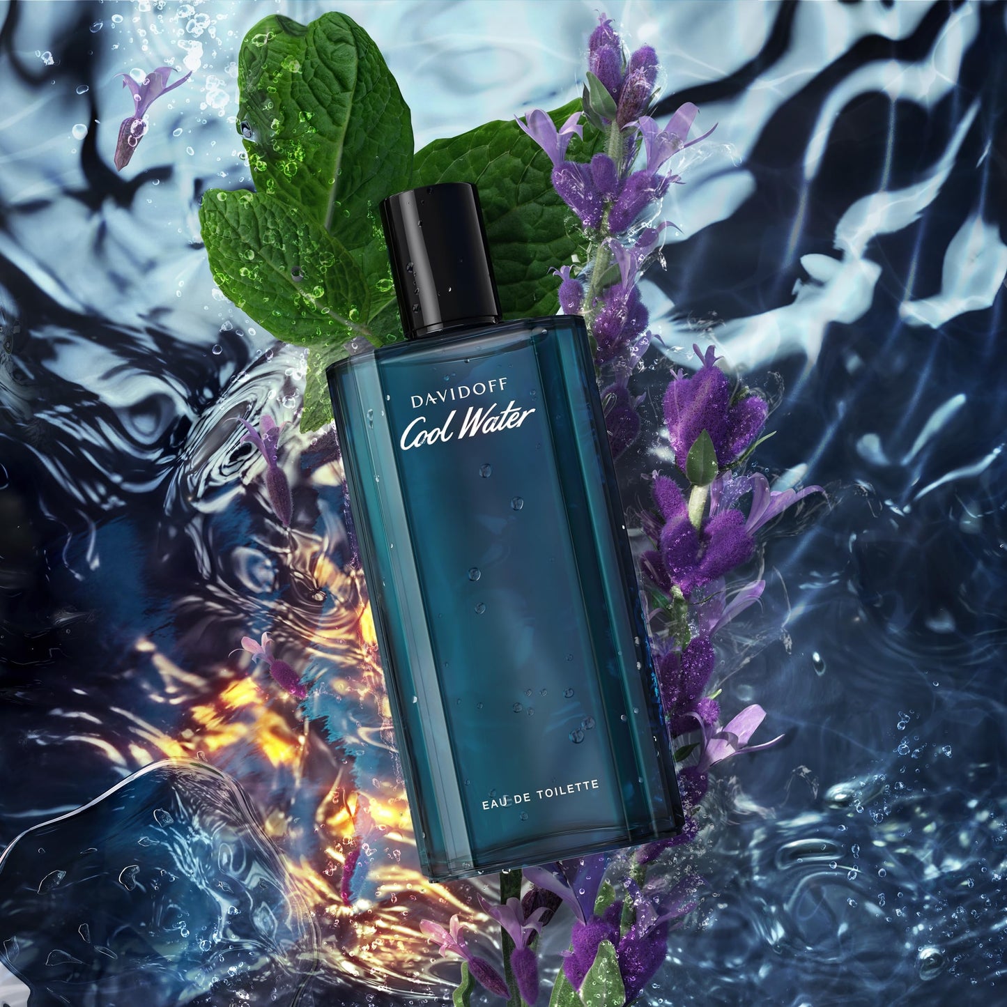 Davidoff Cool Water Man Eau de Toilette, aromatic-fresh men's fragrance, 75ml - 123657