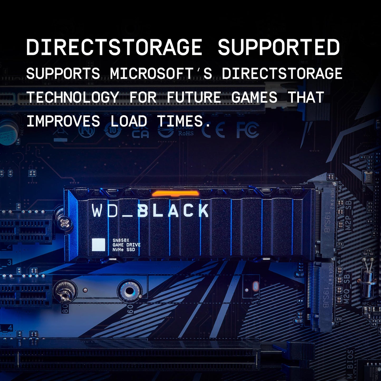 WD_BLACK SN850X NVMe SSD with Heatsink 1 TB internal SSD (gaming memory, PCIe Gen4 technology, read 7,300 MB/s, write 6,300 MB/s) black - WDS100T2XHE