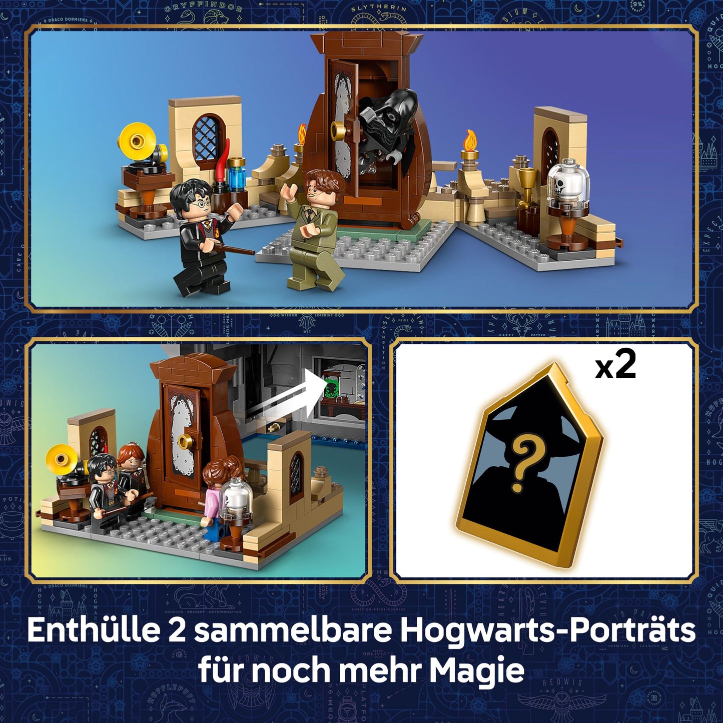 LEGO Harry Potter Hogwarts Castle: Hospital Wing - DIY set with 7 minifigures - model building with Hermione and Ron figures - creative gift for girls, boys and fans aged 9 and over - 76463