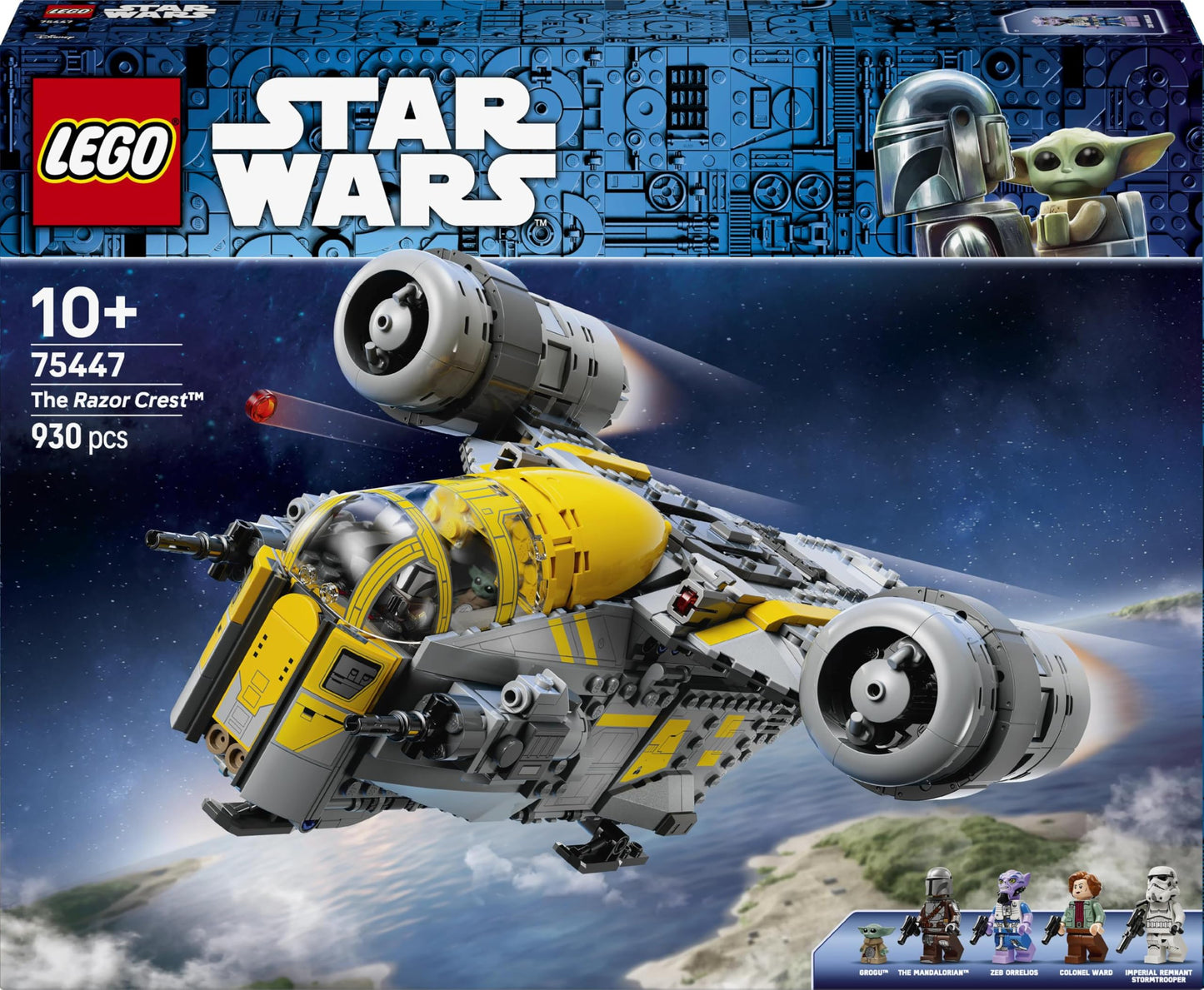 LEGO Star Wars 75447 Razor Crest - The Mandalorian and Grogu set with 4 minifigures & Grogu figure - birthday gift for boys, girls and film fans aged 10 and over