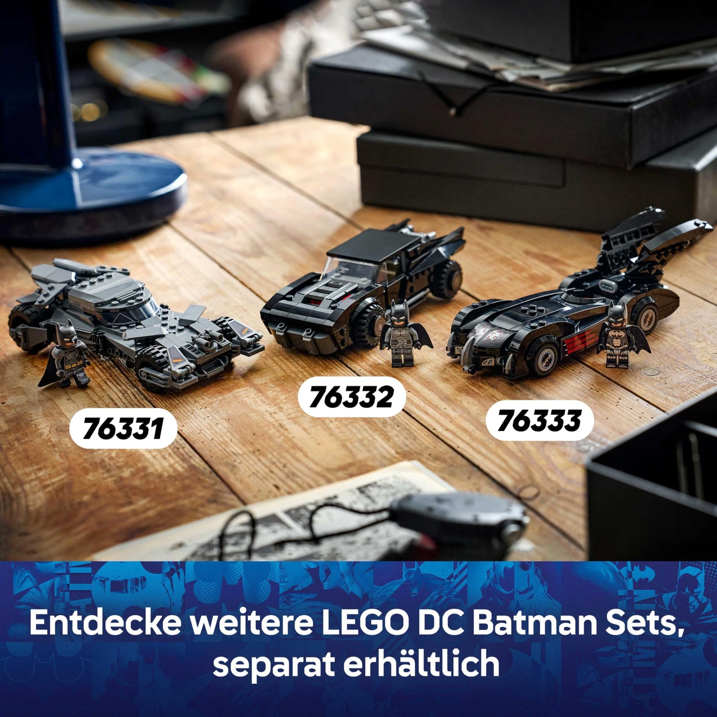 LEGO DC Batman Batman vs. Superman: Batmobile - Superhero toy car - Creative toy with minifigure for children aged 9 and up - DIY building set to play - Gift for boys and girls - 76331