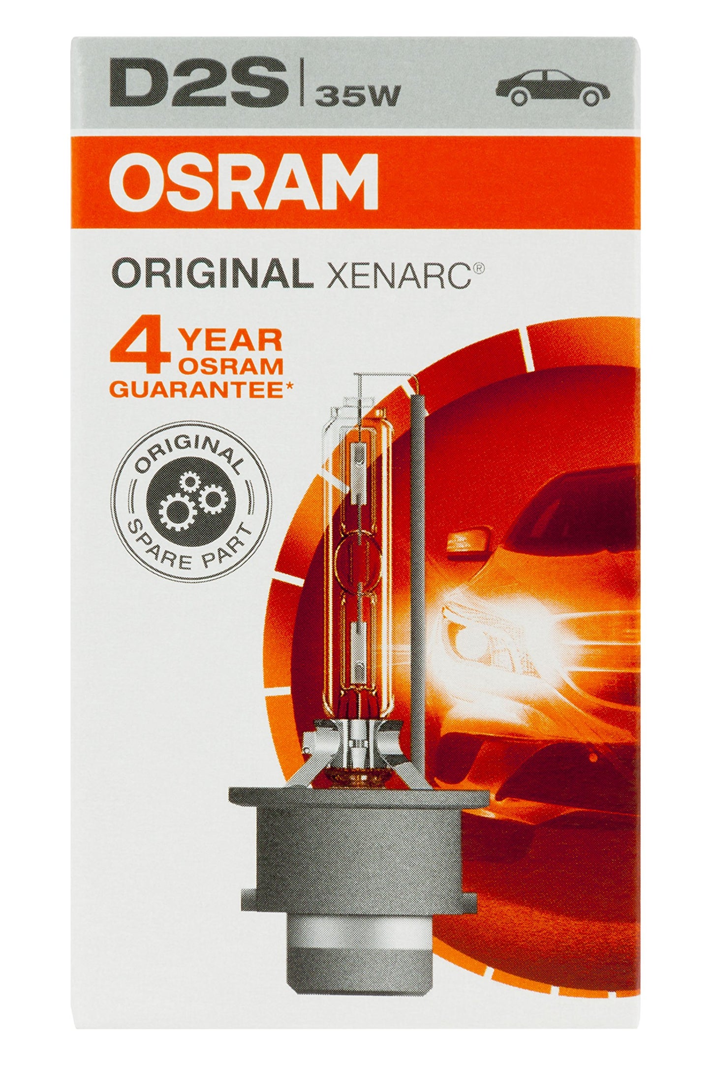 Osram XENARC ORIGINAL, D2S, xenon headlight bulb, 66240, cardboard folding box (1 bulb) (pack of 2)