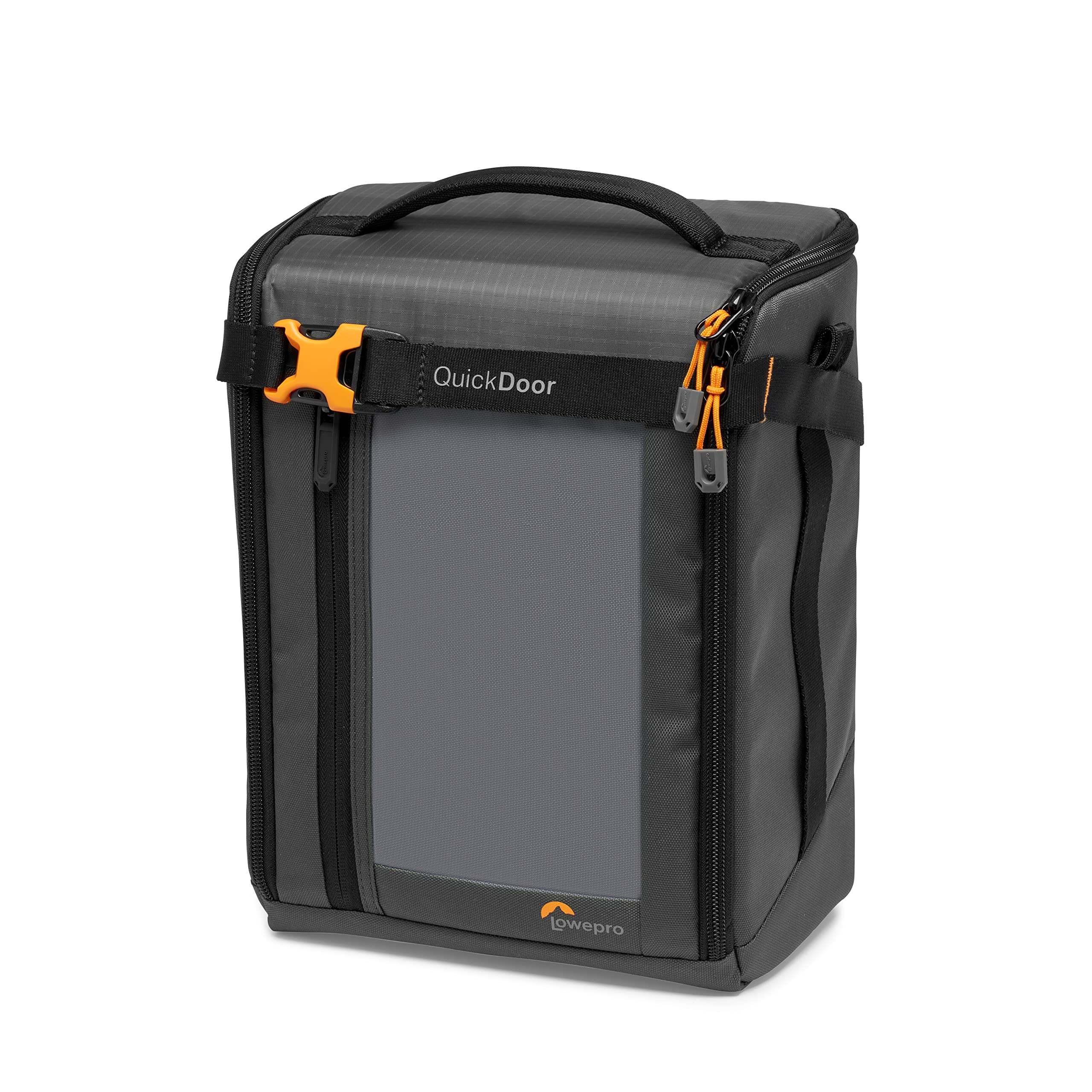 Lowepro GearUp Creator Box Extra-Large II, Mirrorless and DSLR Camera Bag, Camera Bag with QuickDoor Access, Made from Recycled Material, Orange Padded Interior Compartments, Gray - LP37349-GRL