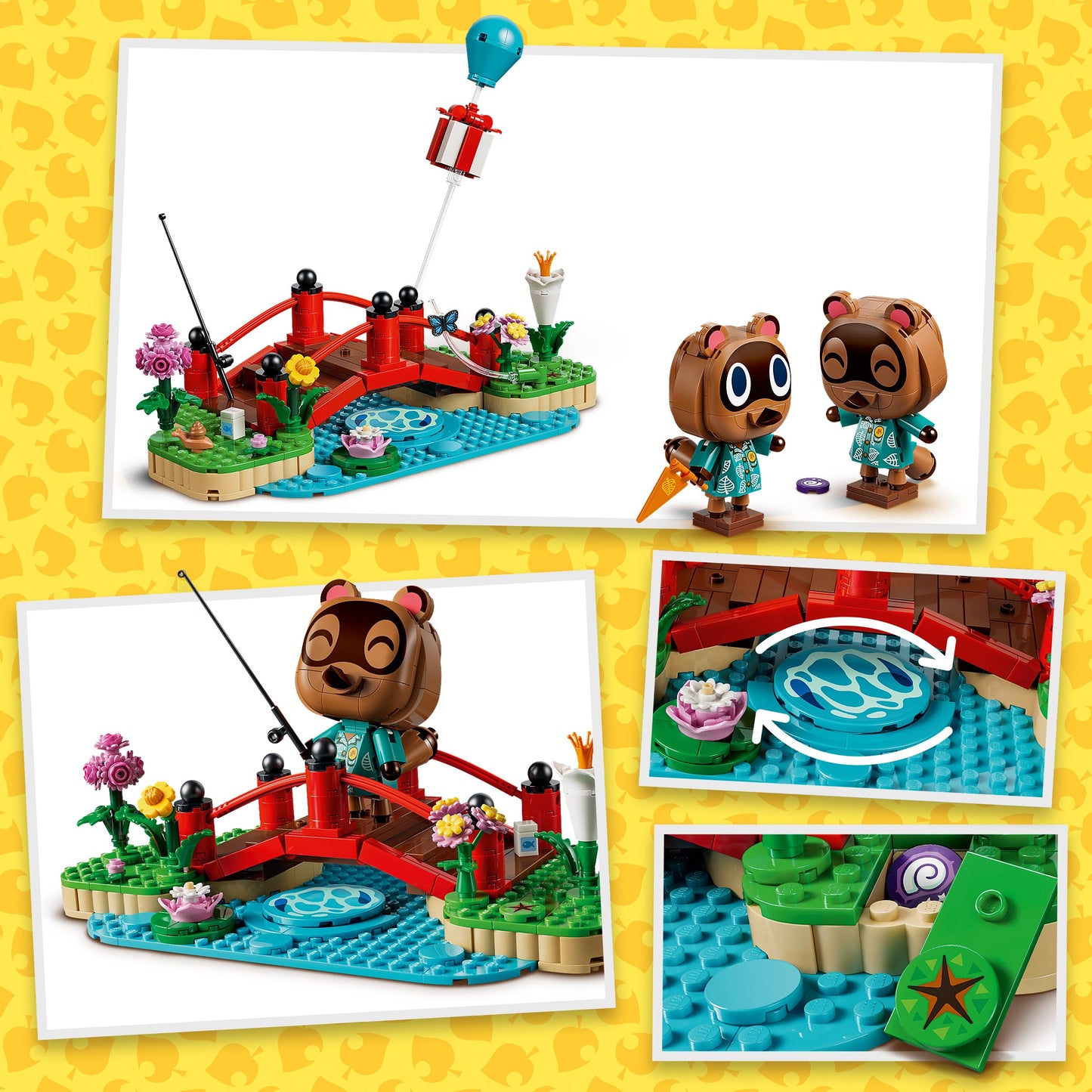 LEGO Animal Crossing excursion with trick and drag toys - raccoon figures with accessories - DIY children's room decoration - gamer gift for girls and boys aged 10 and over 77059