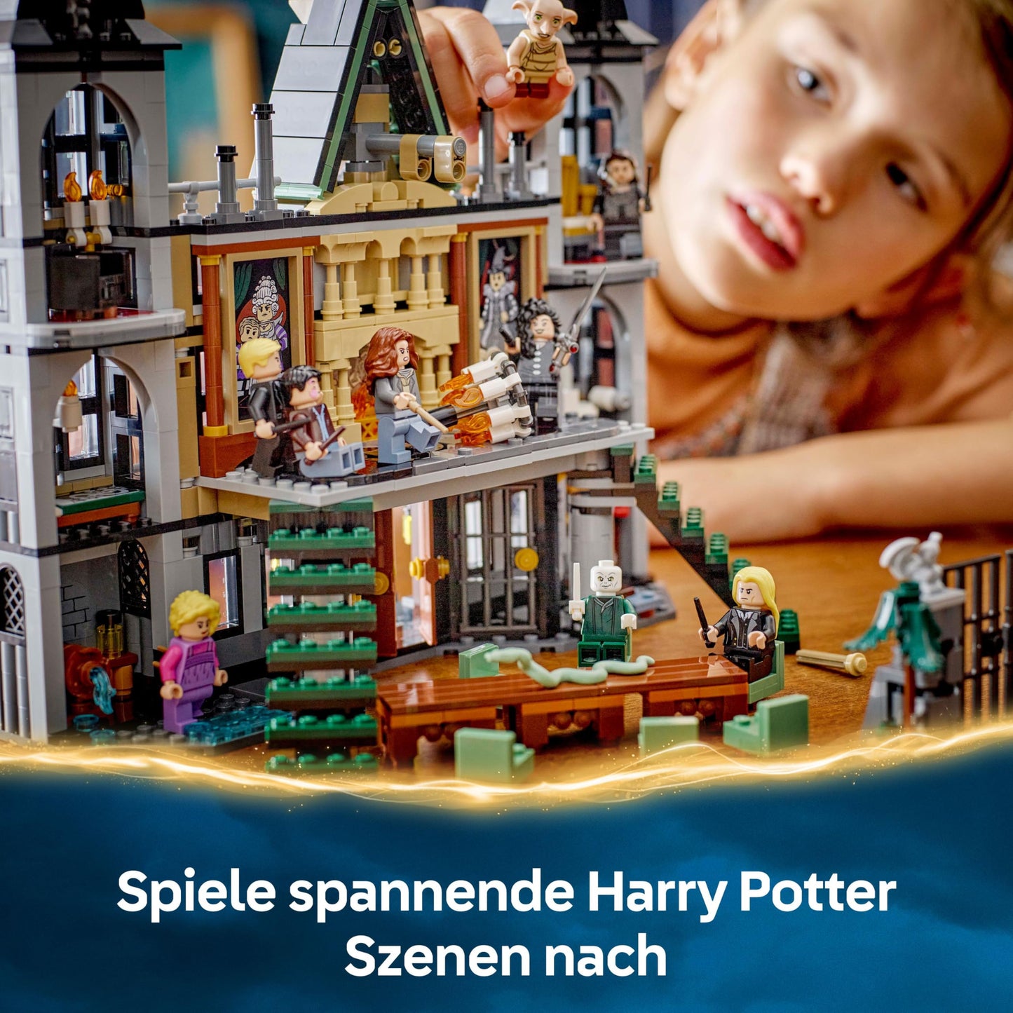 LEGO Harry Potter country estate of the Malfoy family, fantasy toy to collect and display, gift for boys, girls and fans of the magical world, gift idea with 9 minifigures 76453