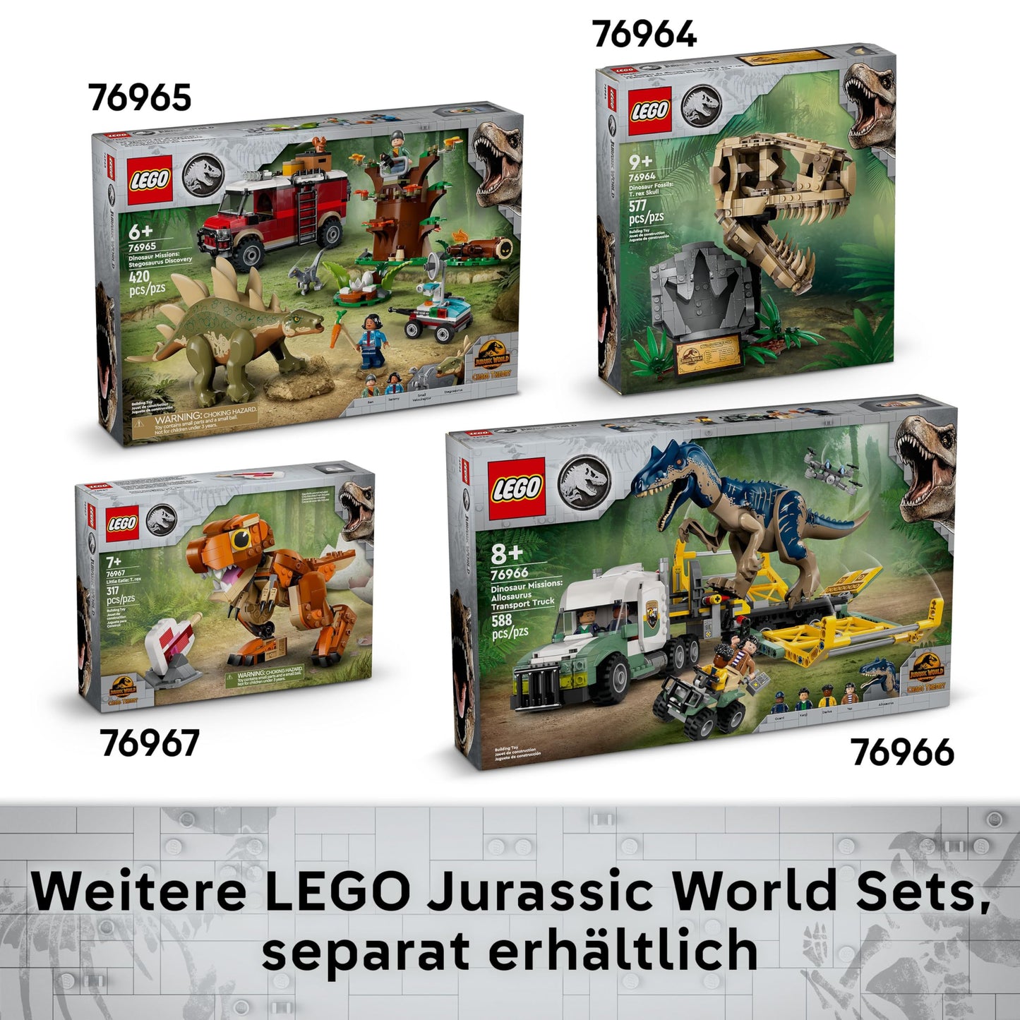 LEGO Jurassic World Dinosaur Fossils: Triceratops Skull Model, Dinosaur Toy for Boys and Girls Ages 9 and Up, Gift for Children and Jurassic World Fans 76969