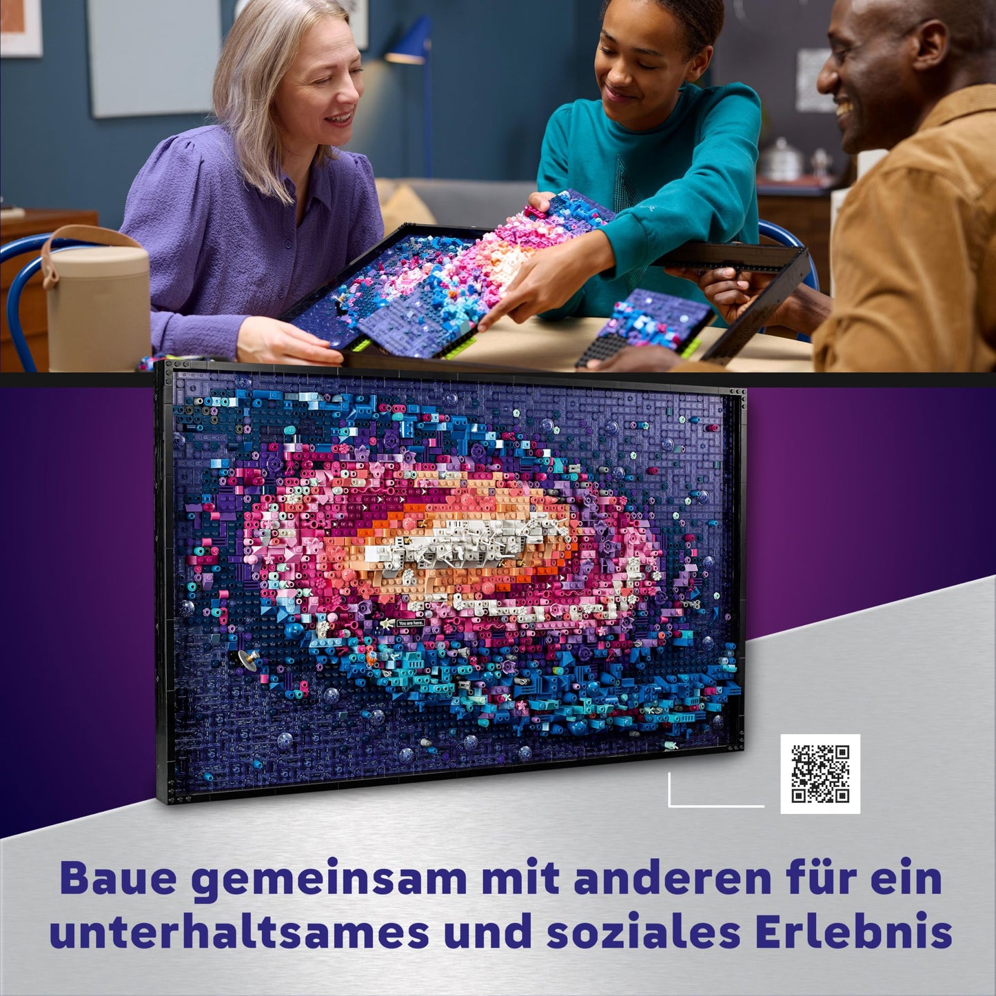 LEGO Art The Milky Way Galaxy Wall Decor Gift for Space and Astronomy Fans Building Set for Adults Creative Activity Solar System and Constellations Wall Art for Living Room 31212