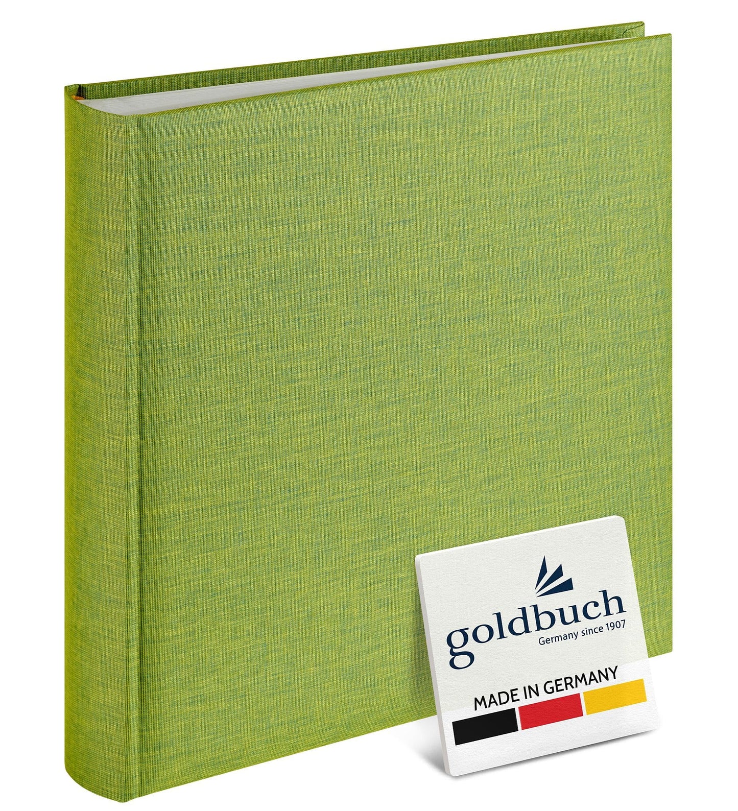 goldbuch 31805 photo album Summertime Trend, 30 x 31 cm, photo book with 100 white pages with glassine dividers, album for gluing photos, linen cover, memory album, light green