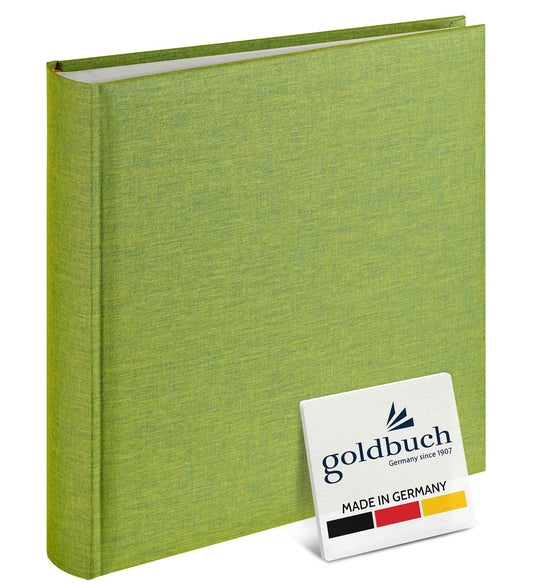 goldbuch 31805 photo album Summertime Trend, 30 x 31 cm, photo book with 100 white pages with glassine dividers, album for gluing photos, linen cover, memory album, light green