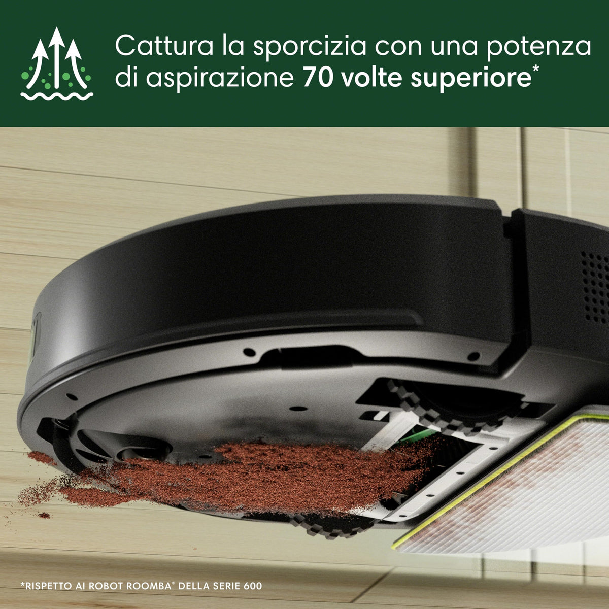 iRobot Roomba 105 Combo - Vacuuming + Mopping - Clearview LiDAR - 7000Pa - 120 mins - SmartScrub - Avoids Obstacles - Cleaning Zones - Recharge and Resume - App - Black - Y311