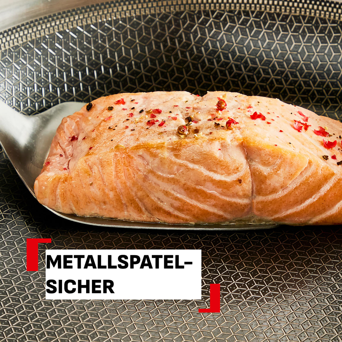 Tefal Master Mesh Wokpfanne cu ceramică, 28 cm, sigură pentru spatula din metal, combinație din oțel inoxidabil și strat de protecție, prăjire perfectă, eliberare ușoară, compatibilă cu inducție, lavabilă în mașina de spălat vase E5331934