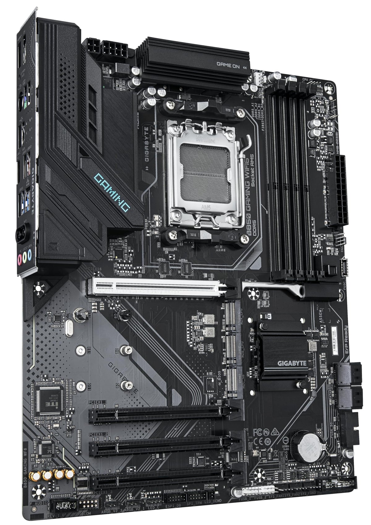 Placă de bază GIGABYTE B850 Gaming WIFI6 - compatibilă cu procesoarele AMD Ryzen 9000 Serie, VRM digital cu 6+2+2 faze, suport pentru memorie DDR5 de până la 8200MHz (OC), 1xPCIe 5.0 + 2xPCIe 4.0 M.2, GbE LAN, WiFi 6, USB 3.2 Gen 2