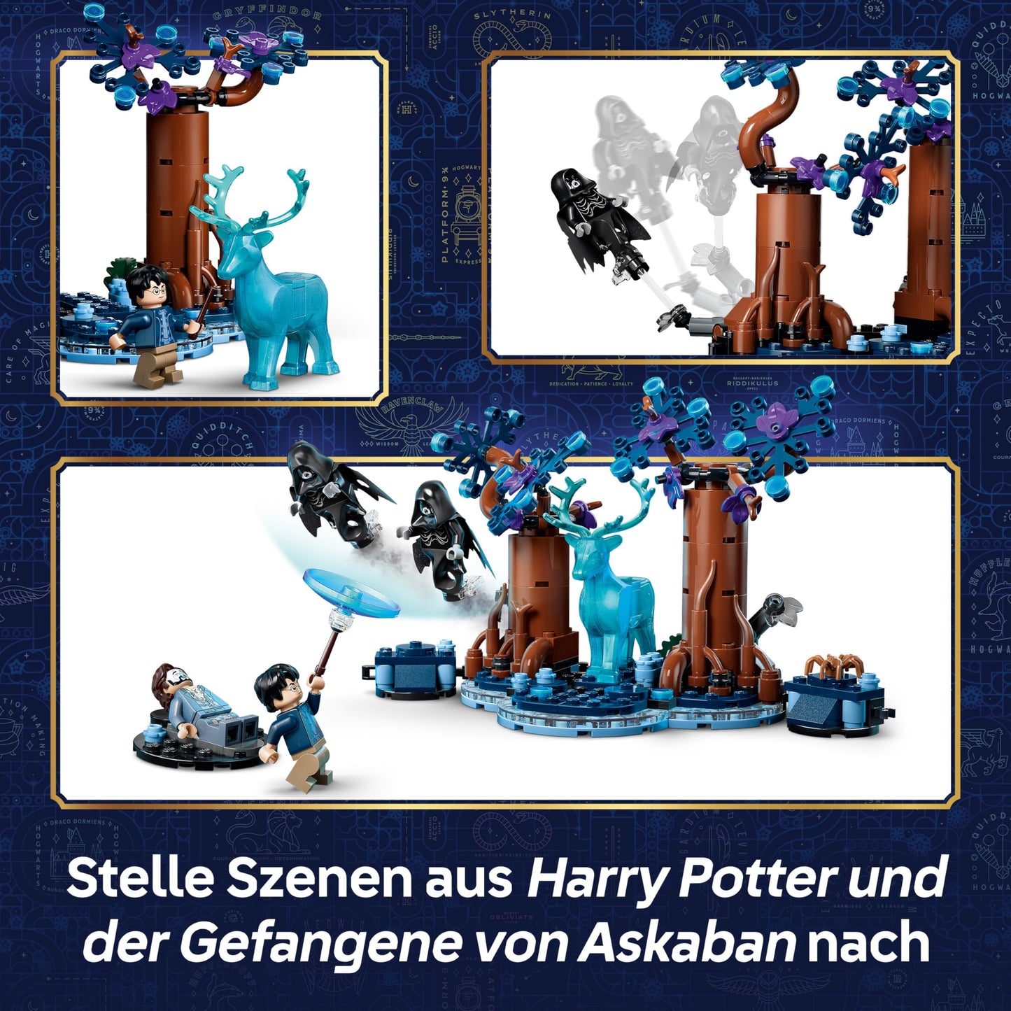 LEGO Harry Potter Forbidden Forest: Expecto Patronum toy - model with 2 dementors, deer and 2 minifigures including Sirius Black - gift for girls, boys and fans aged 7 and over - 76475