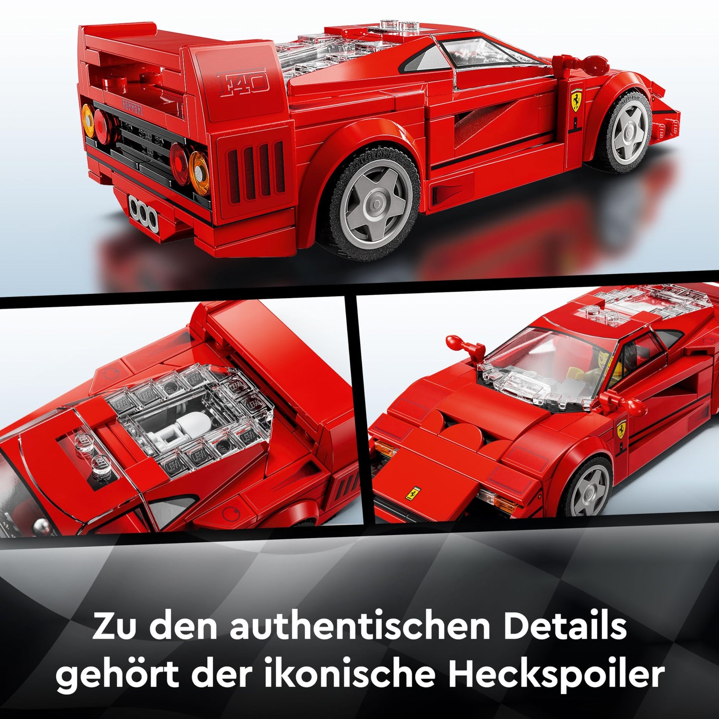 LEGO Speed Champions Ferrari F40 Supercar Playset with Buildable Toy Car and Driver Minifigure, Collectible Building Set for Kids, Gift for Boys and Girls 76934