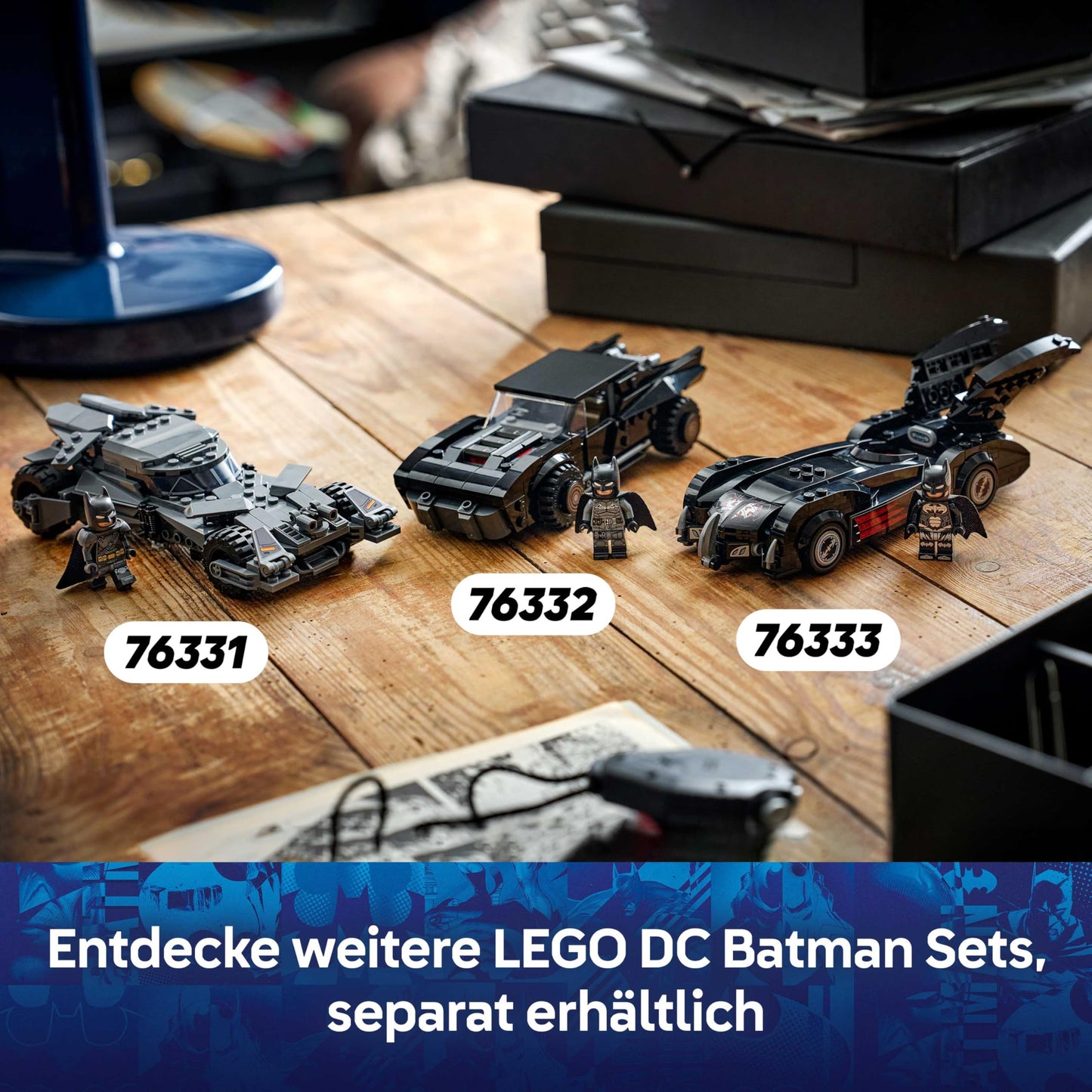 LEGO DC Batman: The Batman Batmobile - children's toy - playset with model car and superhero minifigure for children aged 9 and up - creative gift for boys, girls and fans - 76332