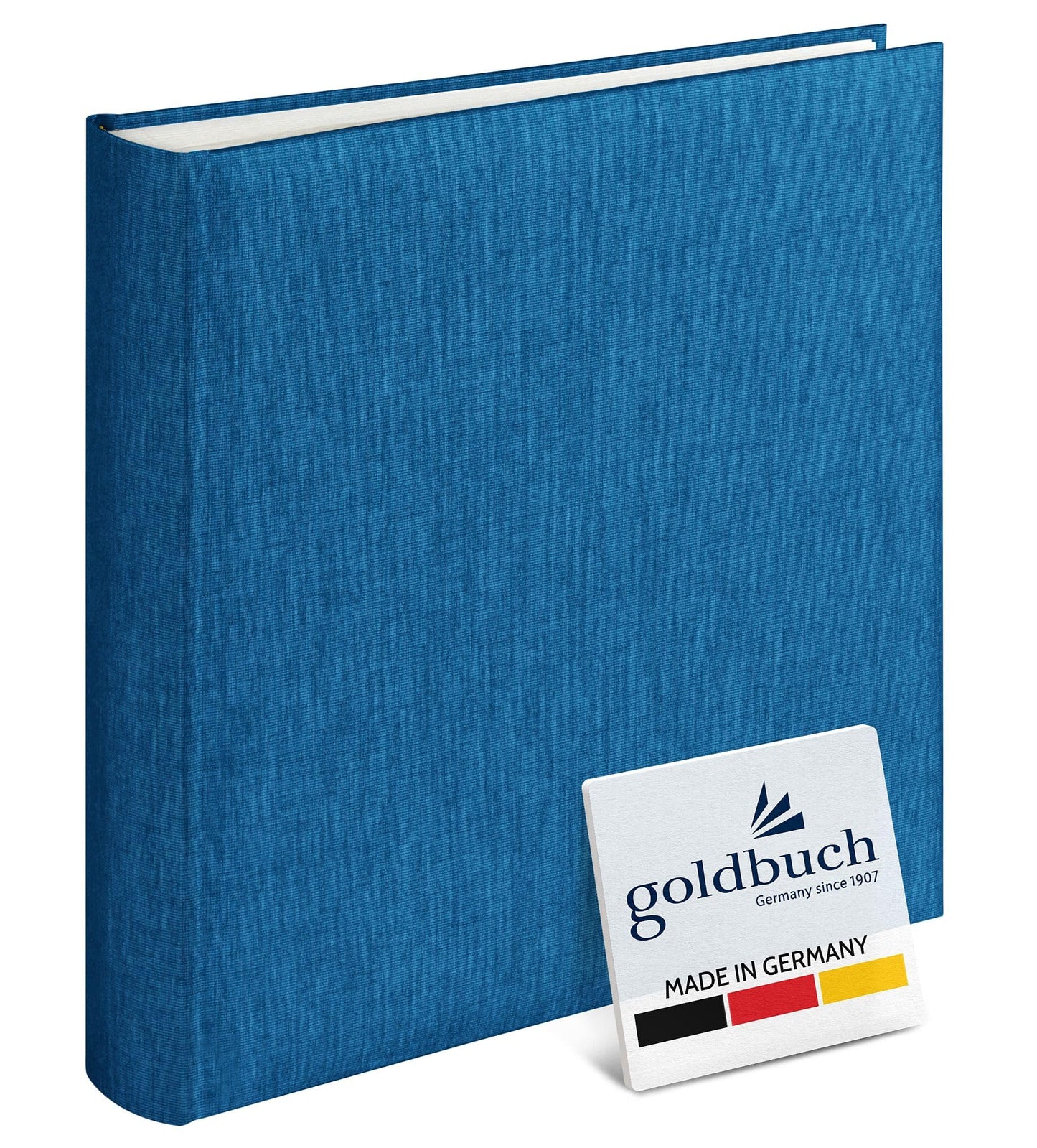 goldbuch 31711 photo album, Summertime, 30 x 31 cm, photo book with 100 white pages & glassine dividers, photo album made of linen, memory album, light blue