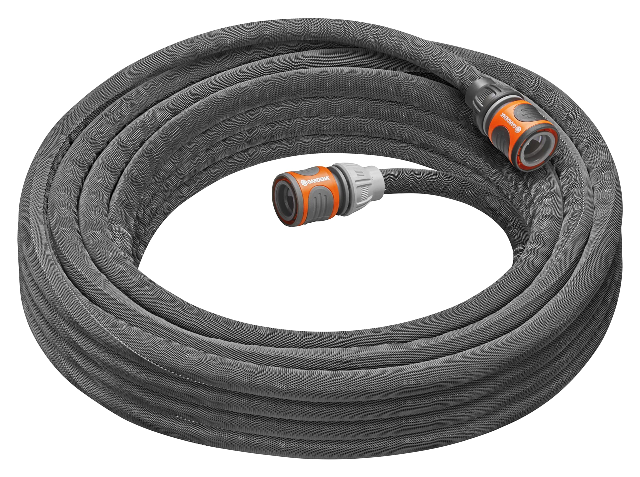 Gardena Liano Life textile hose 1/2 inch, 10 m: highly flexible garden hose made of textile fabric, with PVC inner hose, no kinking, lightweight, weather-resistant (18440-20)