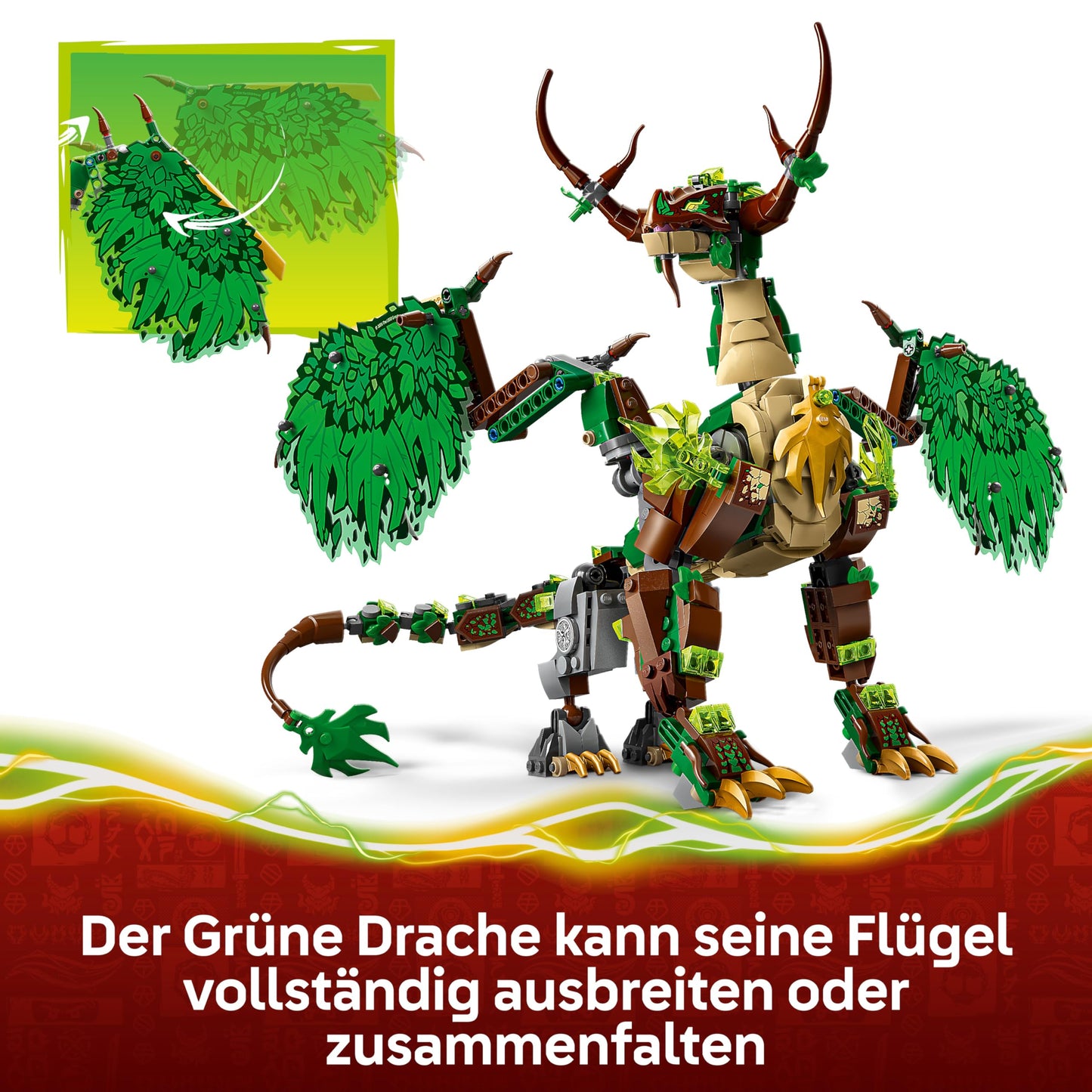 LEGO NINJAGO The Dragon of Life - Ninja toy with dragon figure, mini monster mech, 8 minifigures and swords - creative gift for boys and girls aged 8 and up and fans - 71859