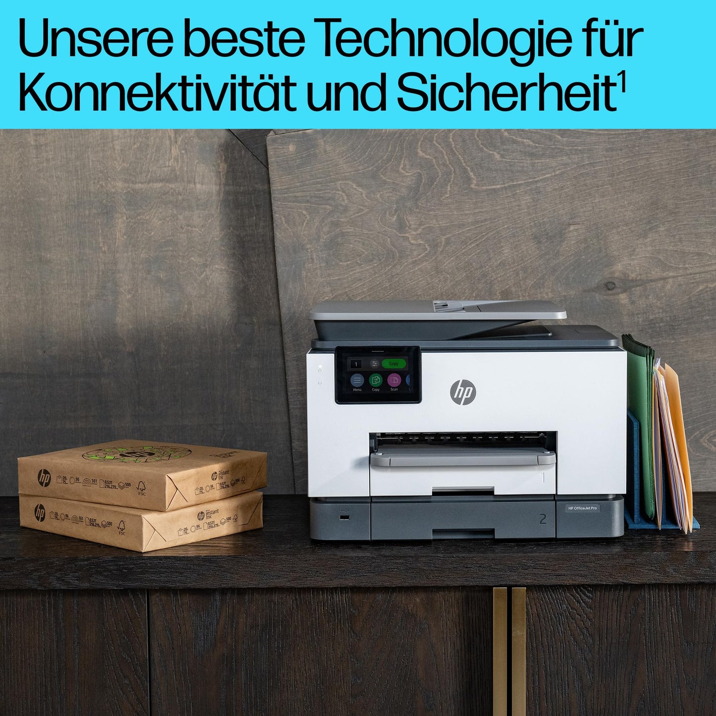HP OfficeJet Pro 9132e multifunction printer, 6 months free printing Instant Ink included, printer, scanner, copier, fax, WLAN, LAN, duplex, airprint, gray-white - 404M5B#629