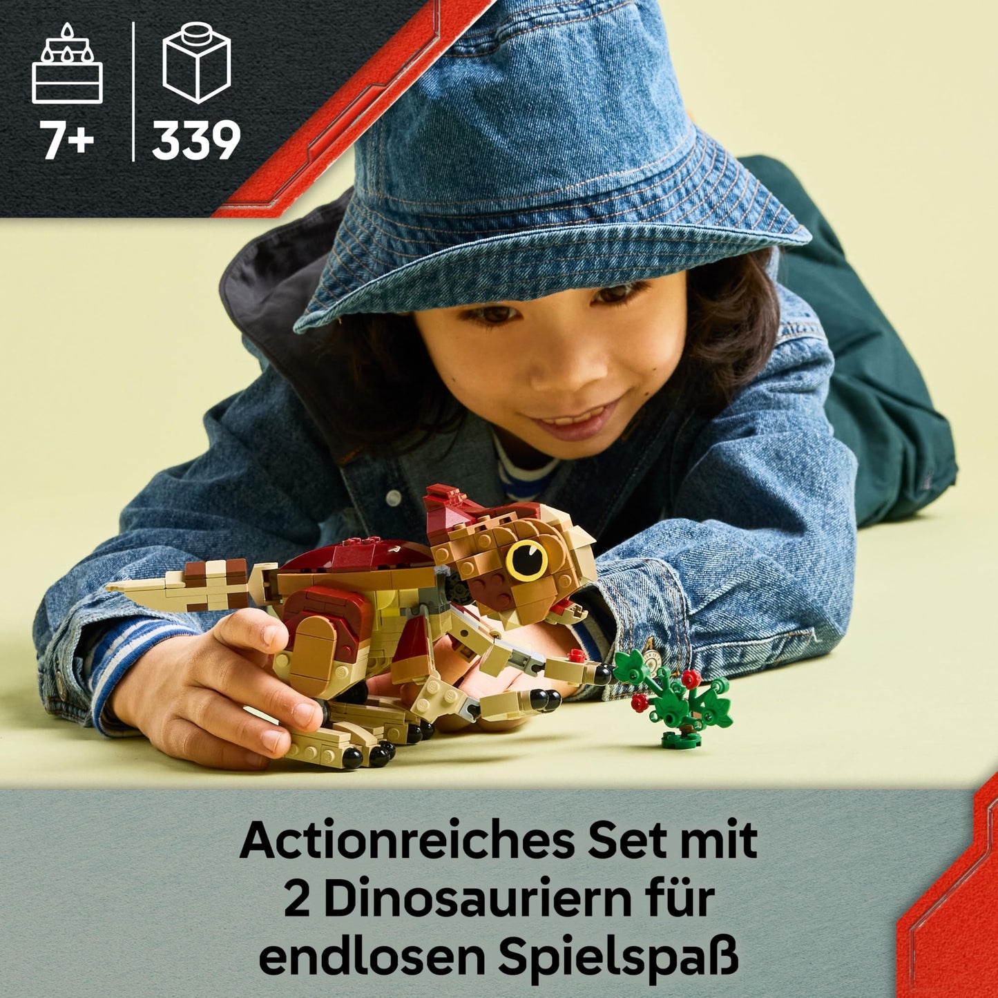 LEGO Jurassic World Baby Dinosaur Dolores: Aquilops - Toy Dinosaur to Build and Play with Play Plant - Gift for Children Ages 7 and Up and Fans of the Film Rebirth - 76970