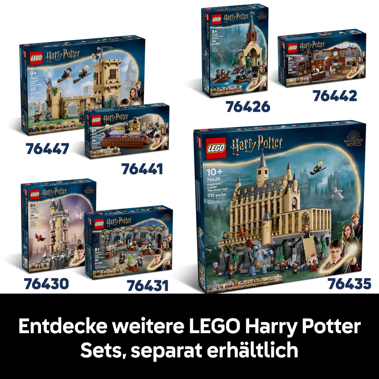 LEGO Harry Potter The Magic Shops of Diagon Alley - Miniature Street to Display - 12 Collectible Microfigures Including Harry Potter, Draco Malfoy, Hermione Granger - Gift for Adults 76444