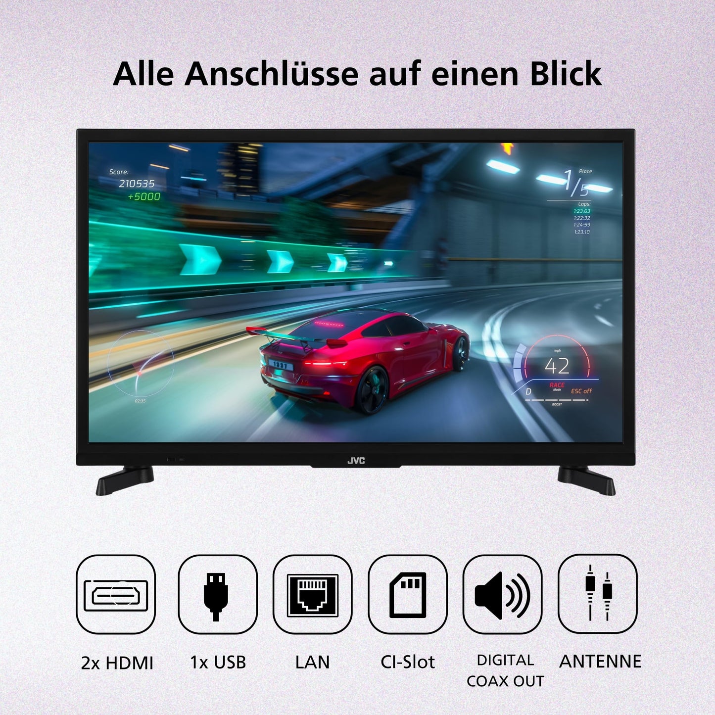 JVC TV 24 inch Fire TV HD-Ready Smart TV HDR TV with Alexa voice control and