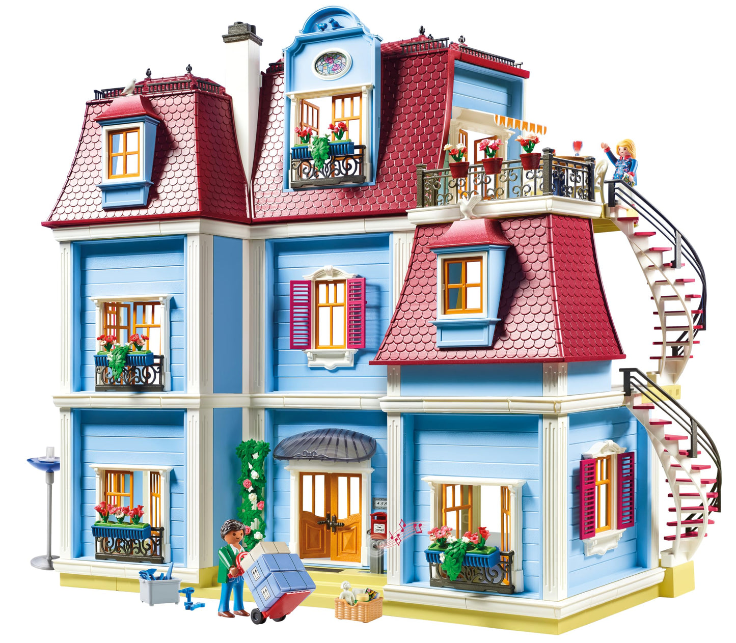 PLAYMOBIL Dollhouse 70205 My Big Dollhouse, With Functional Doorbell, Ages 4+