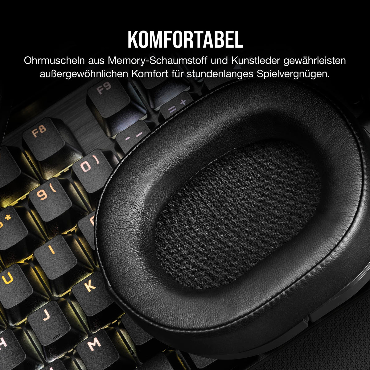 Corsair HS55 Wireless CORE Lightweight Gaming Headset - Omnidirectional Microphone - Neodymium Drivers - Up to 50 ft Range - iCUE Compatible - PC, PS4, Nintendo Switch - Carbon - CA-9011290-EU