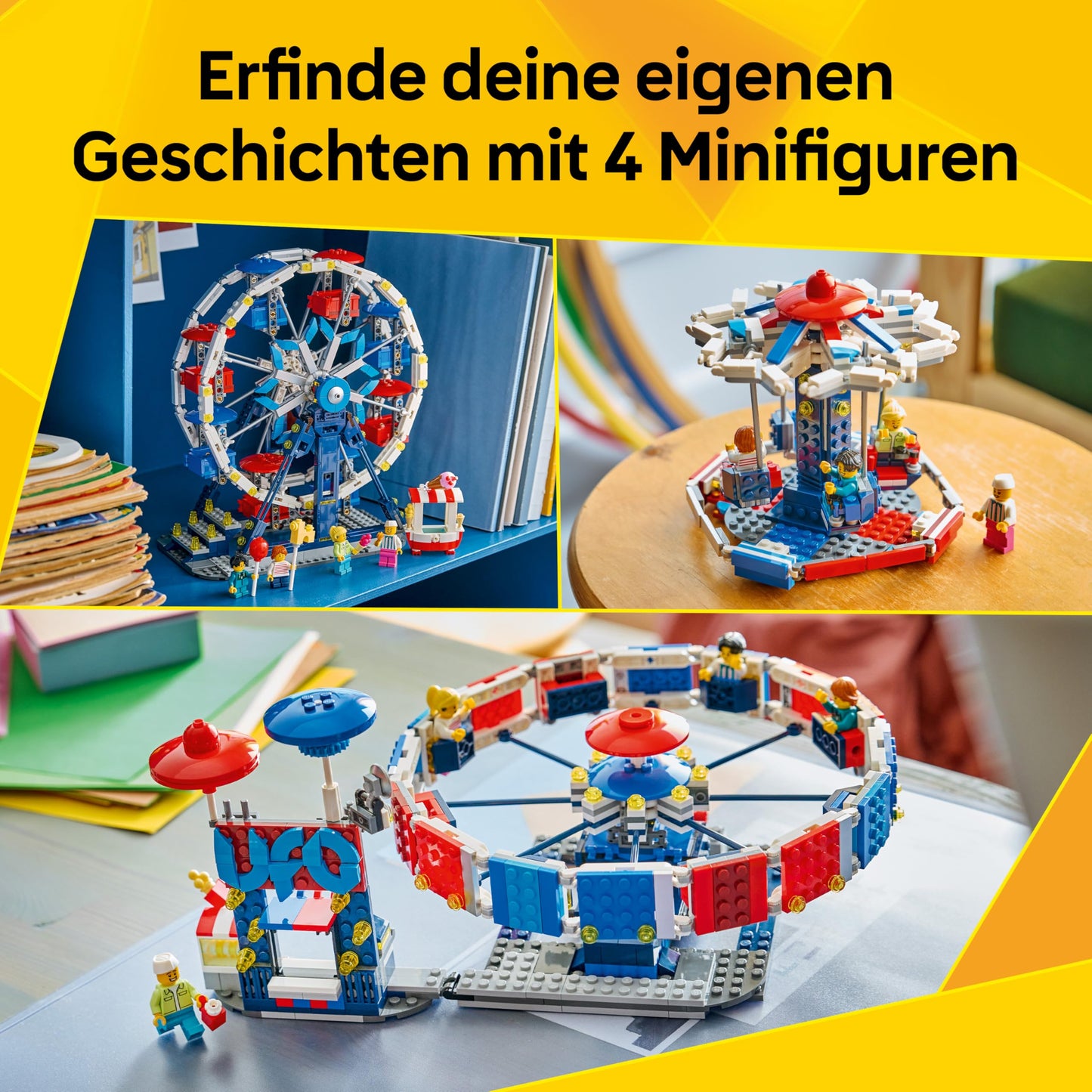 LEGO Creator 3-in-1 Legendary Ferris Wheel Set - Toy with 3 building options: Ferris wheel, UFO ride or carousel - DIY decoration - Birthday gift for boys and girls aged 8 and up - 31389