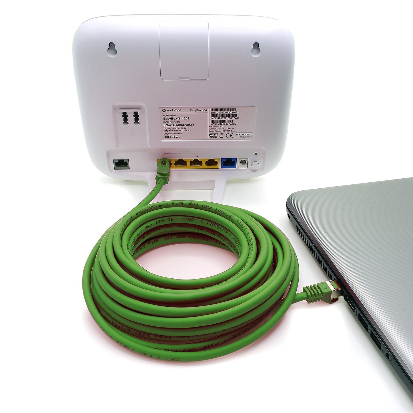 1aTTack.de Cat.7 Network Cable 1m Green Pack of 10 Cat7 Ethernet Cable Network LAN Cable Raw Cable 10 Gb s SFTP PIMF LSZH Set Patch Cable with Rj 45 Plug Cat.6a - 4251073616711