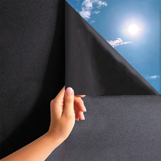 MARAPON window film opaque self-adhesive in black 0.30x20 m blackout film with high privacy protection privacy film window static adhesive film window privacy blackout glass film - M3020S-WS