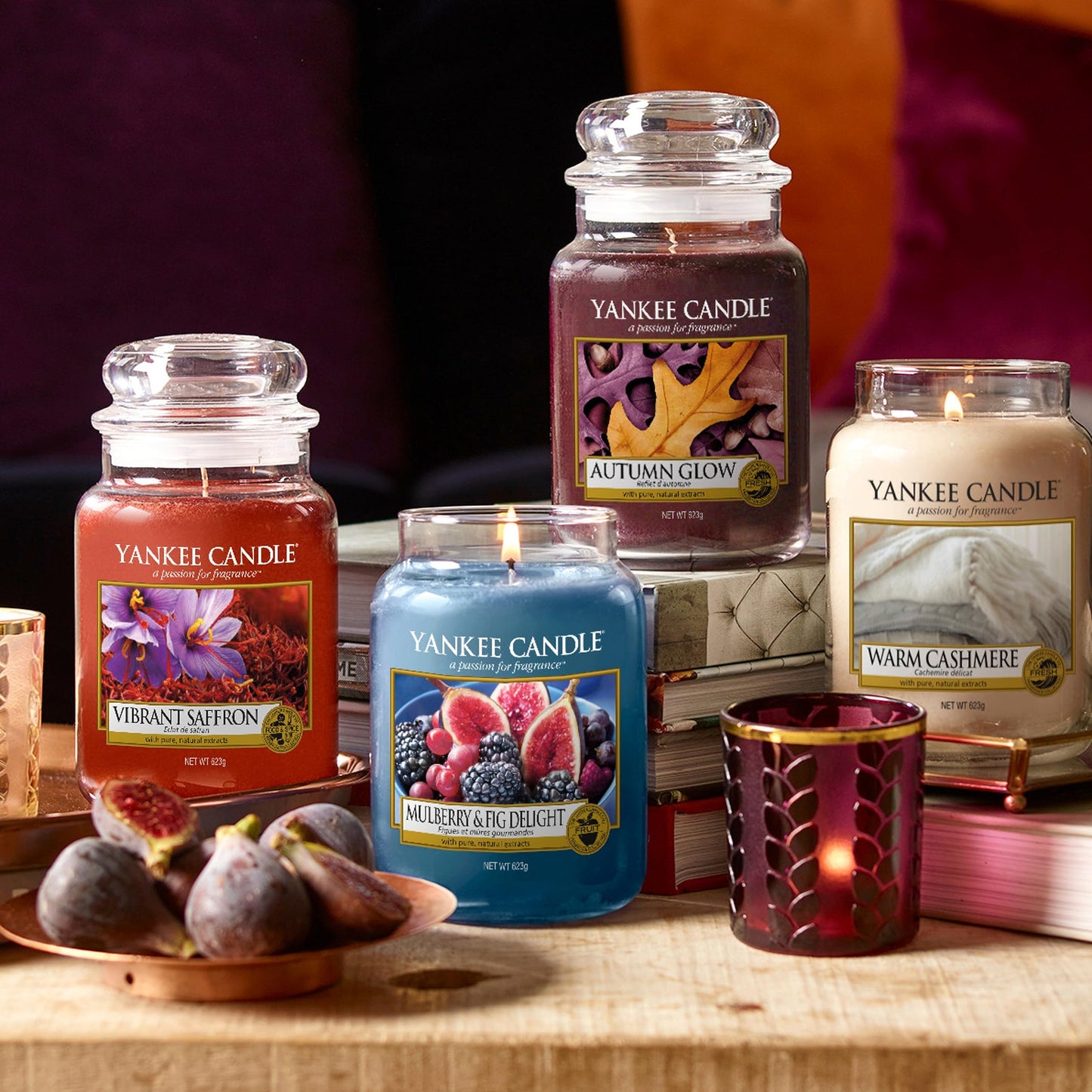Yankee Candle scented candle in a glass (large) | Mulberry & Fig Delight | Candle with a long burning time of up to 150 hours Perfect gifts for women - 5038581016498