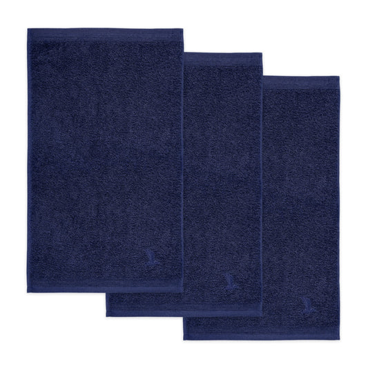 möve Superwuschel guest towel 30 x 50 cm made of 100% cotton, deep sea set of 3 - 017259054-3*030050-596