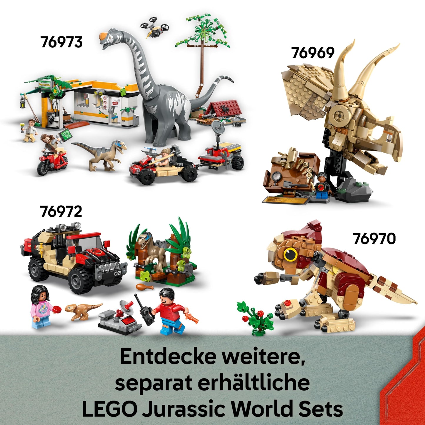 LEGO Jurassic World Spinosaur & Quetzalcoatlus: Helicopter Deployment - 2 Toy Dinosaurs, Helicopter, Truck and 4 Minifigures - Gift for Boys and Girls Ages 8 and Up - 76976