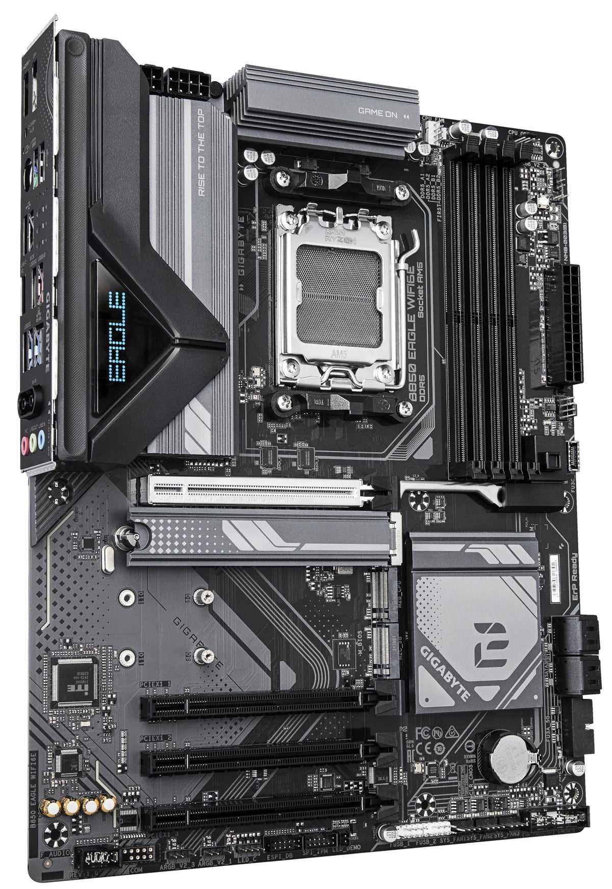 Placă de bază GIGABYTE B850 Eagle WIFI6E - compatibilă cu procesoarele AMD Ryzen 9000 Serie, VRM digital 8+2+2 faze, suport pentru memorie DDR5 de până la 8200MHz (OC), 1xPCIe 5.0 + 2xPCIe 4.0 M.2, GbE LAN, WiFi 6E, USB 3.2 Gen 2