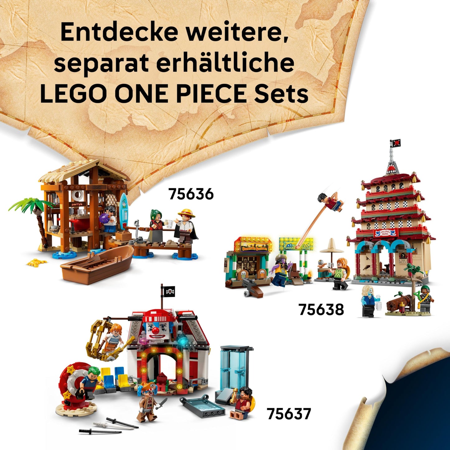 LEGO ONE PIECE - The pirate ship Flying Lamb (Going Merry) - playset with 5 minifigures - including Luffy, Zoro & Nami - building toy - gift for boys, girls and fans aged 10 and over - 75639