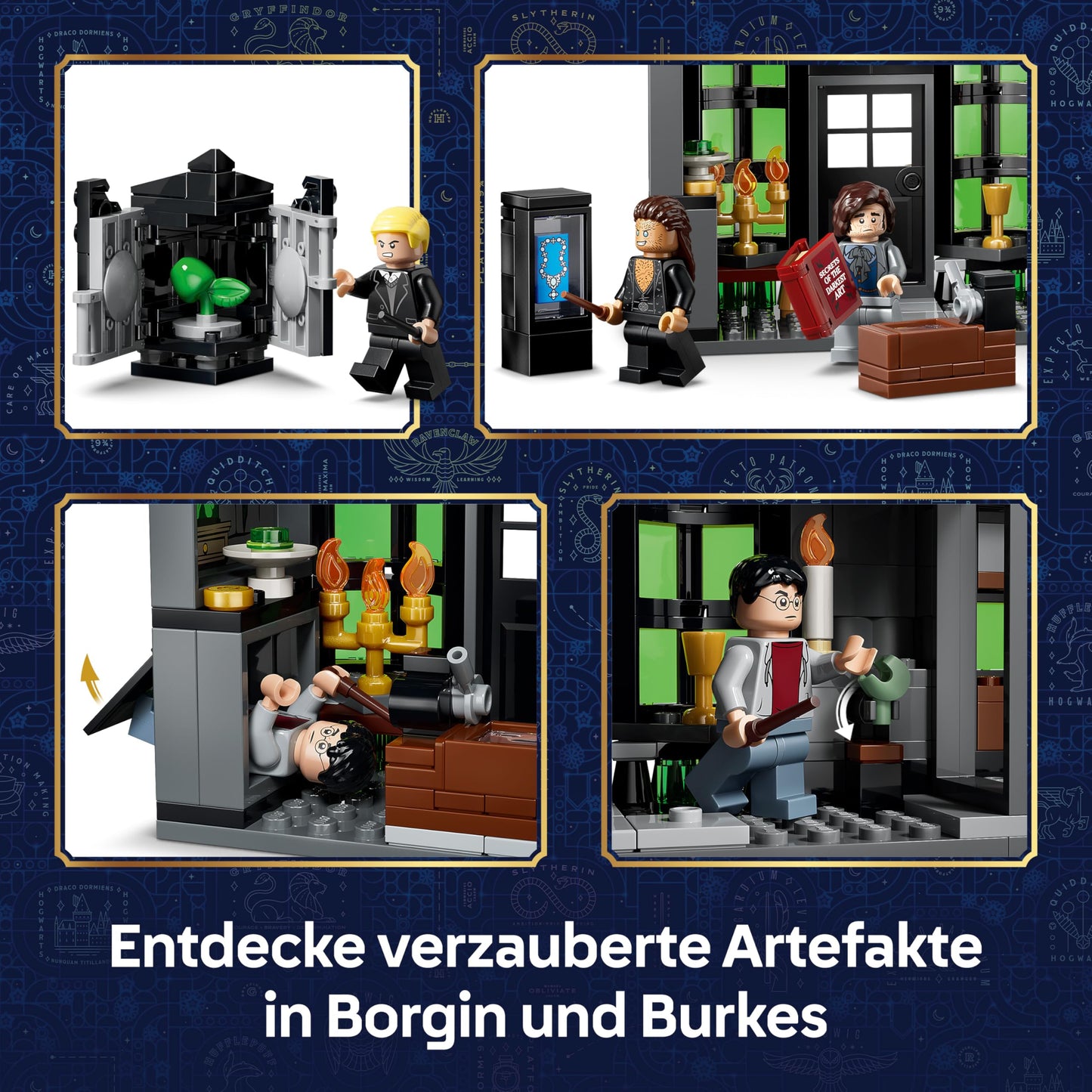 LEGO Harry Potter Wizarding Shops in Diagon Alley Toy - Miniature Model Building with 8 Minifigures & Collectable Patronus - Children's Room Decoration - Gift for Girls, Boys & Fans from 8 Years - 76471